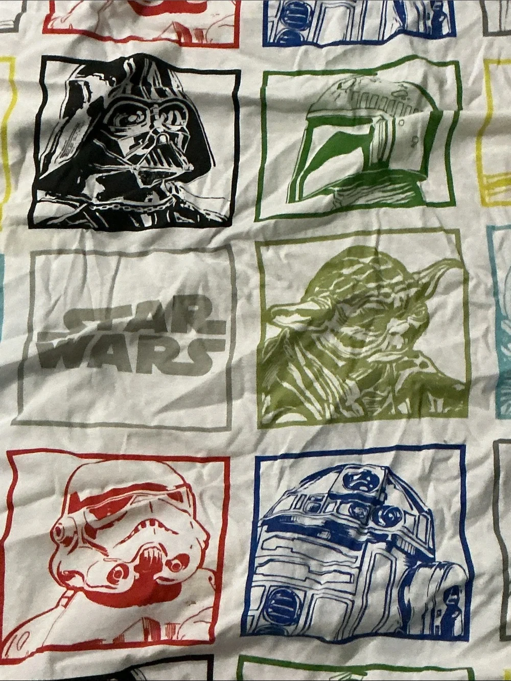 Vintage Star Wars twin bed fitted sheet with pillowcase